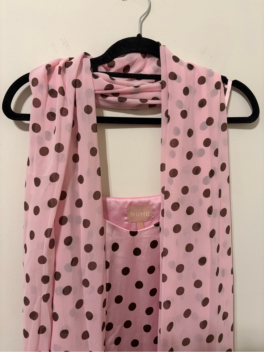 Show Me Your Mumu Dalia Pink Polka Dot Maxi Dress - Picture 9 of 9